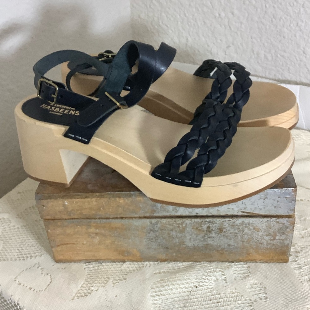 NIB Swedish Hasbeens Tanja strappy sandal Sz 9 / 39 New - Picture 4 of 14